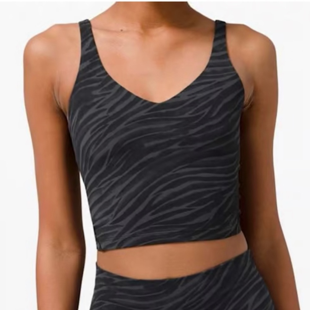 Black Zebra print Lululemon Align Tank size 4 barely worn maybe worn once